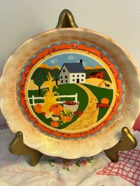 Vintage Avon 2005 Decorative Plate Marked 'Art by Penny Carter' Wall Plate decor